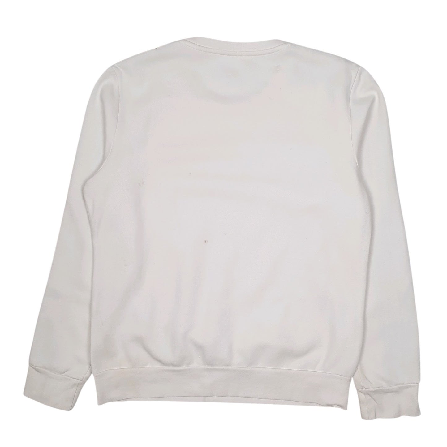 Womens White Adidas Stains and marks across front, back, and sleeves. Crewneck Jumper
