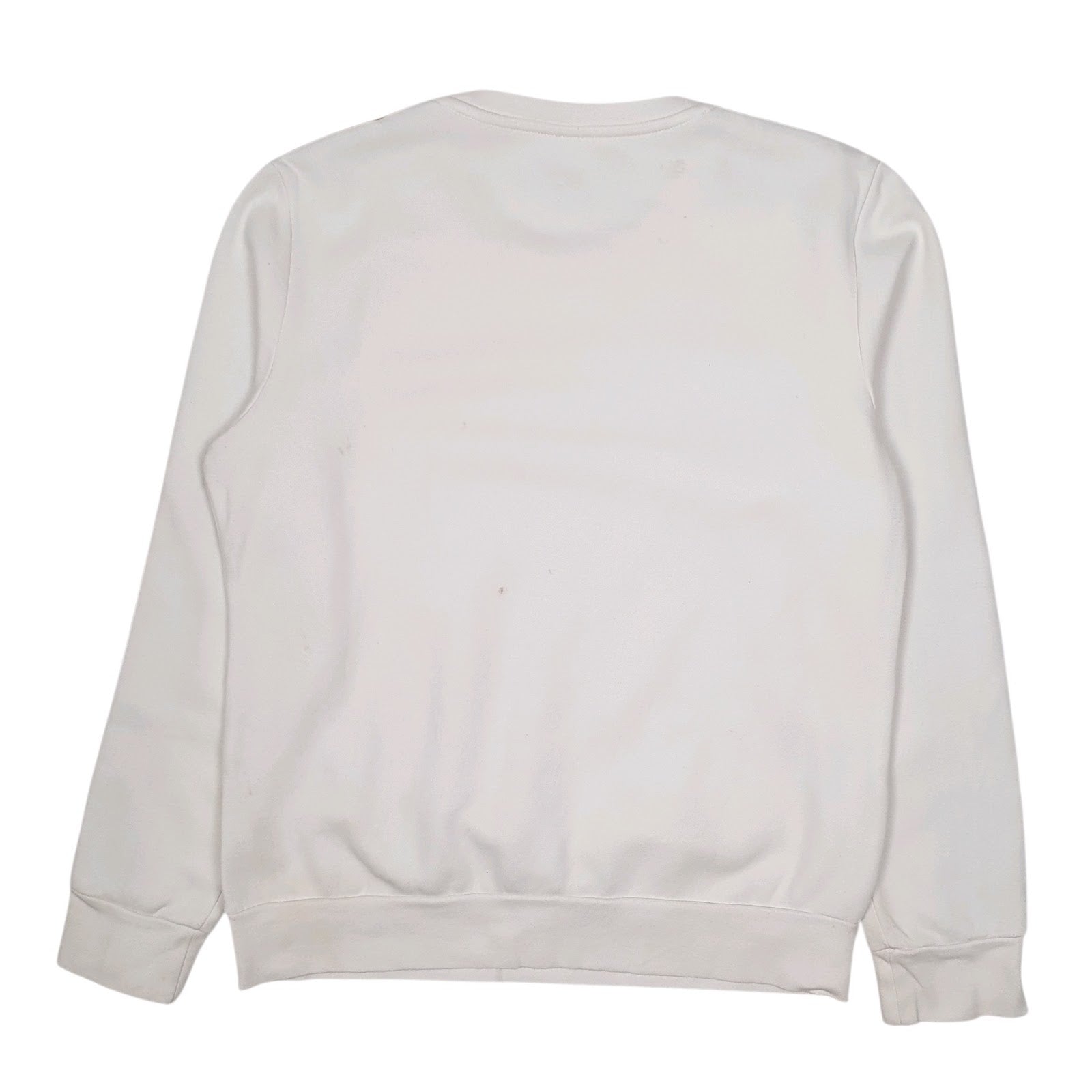 Womens White Adidas Stains and marks across front, back, and sleeves. Crewneck Jumper