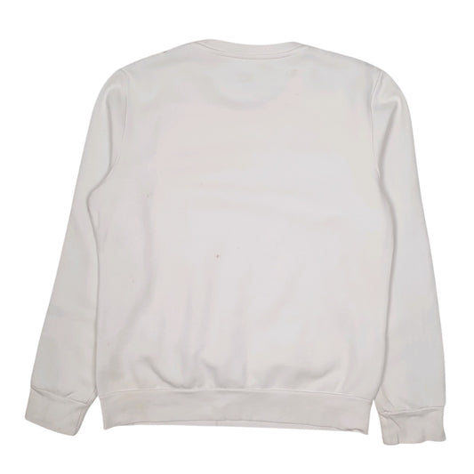 Womens White Adidas Stains and marks across front, back, and sleeves. Crewneck Jumper