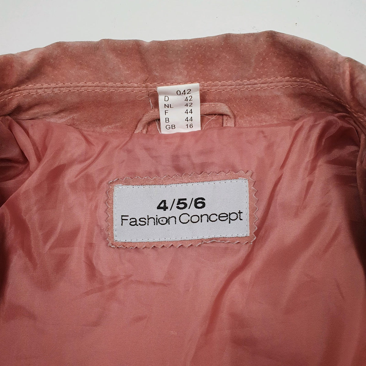 Womens Pink 4/5/6 Fashion Concept Suede Bomber  Coat