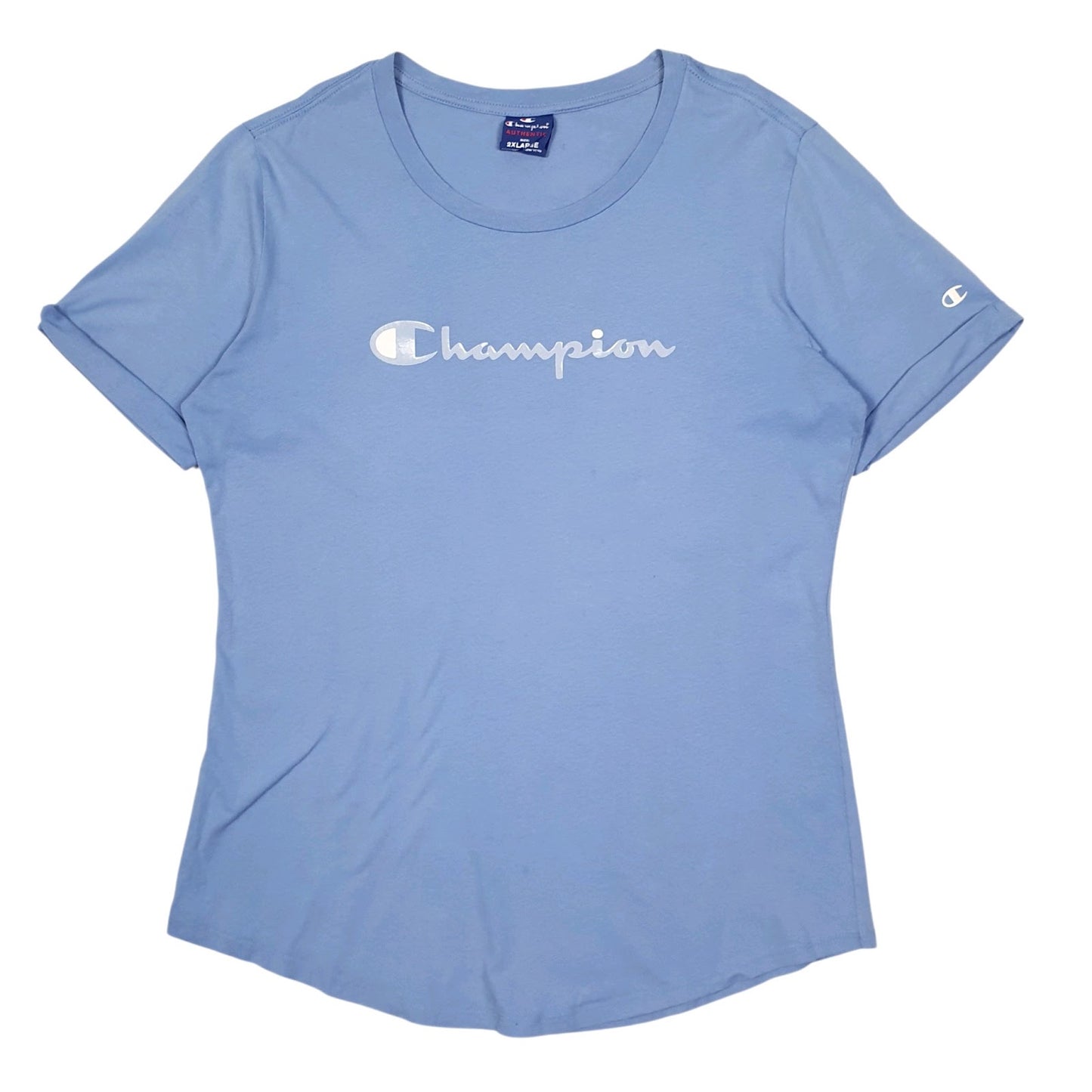 Womens Blue Champion  Short Sleeve T Shirt