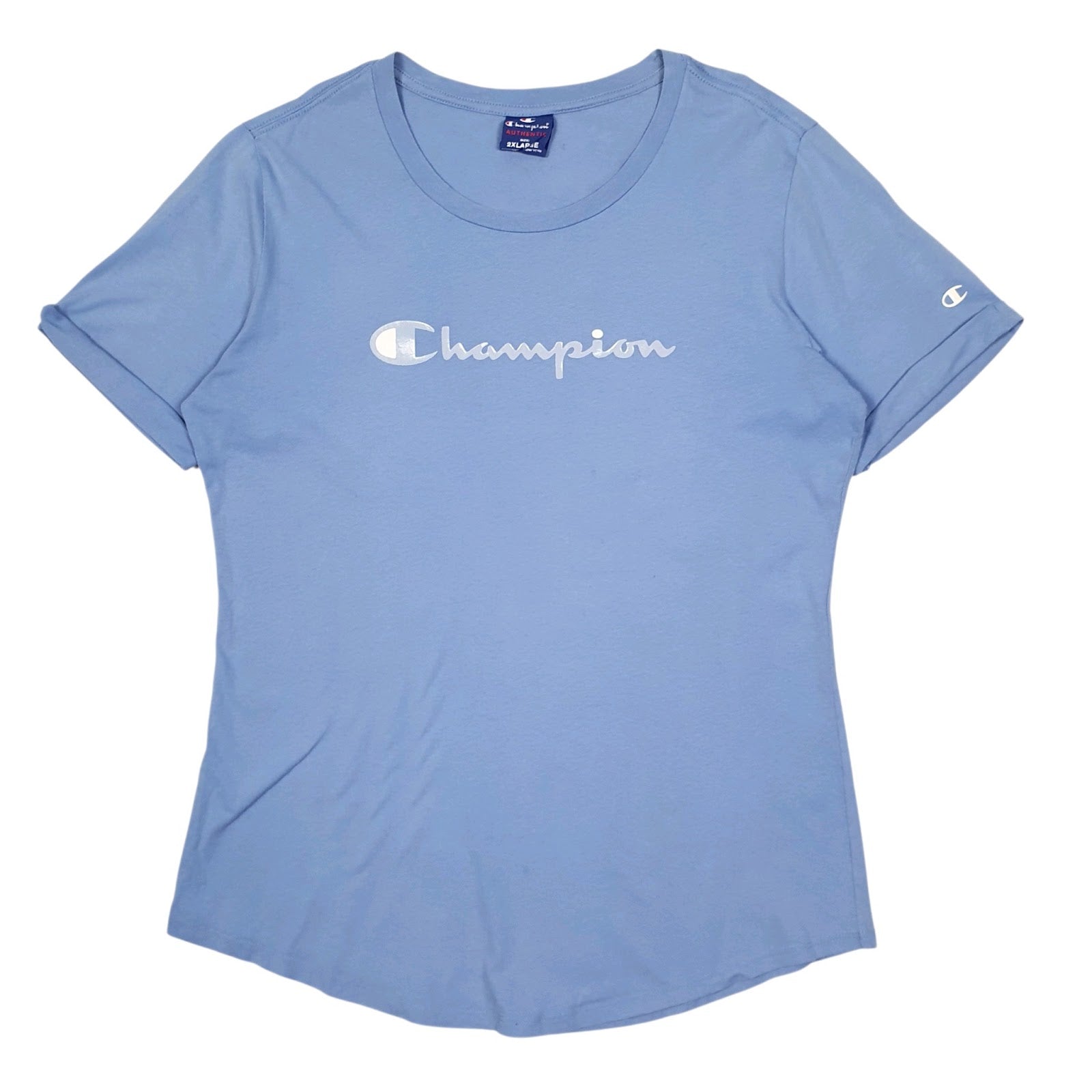 Womens Blue Champion  Short Sleeve T Shirt