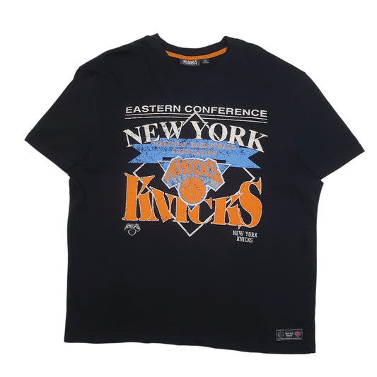 Mens Black NBA New York Knicks Basketball Short Sleeve T Shirt