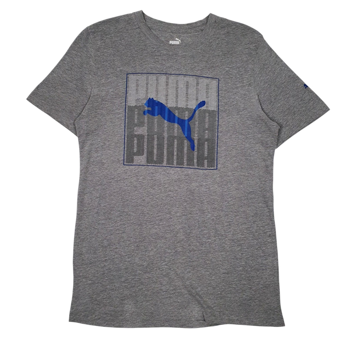 Mens Grey Puma  Short Sleeve T Shirt