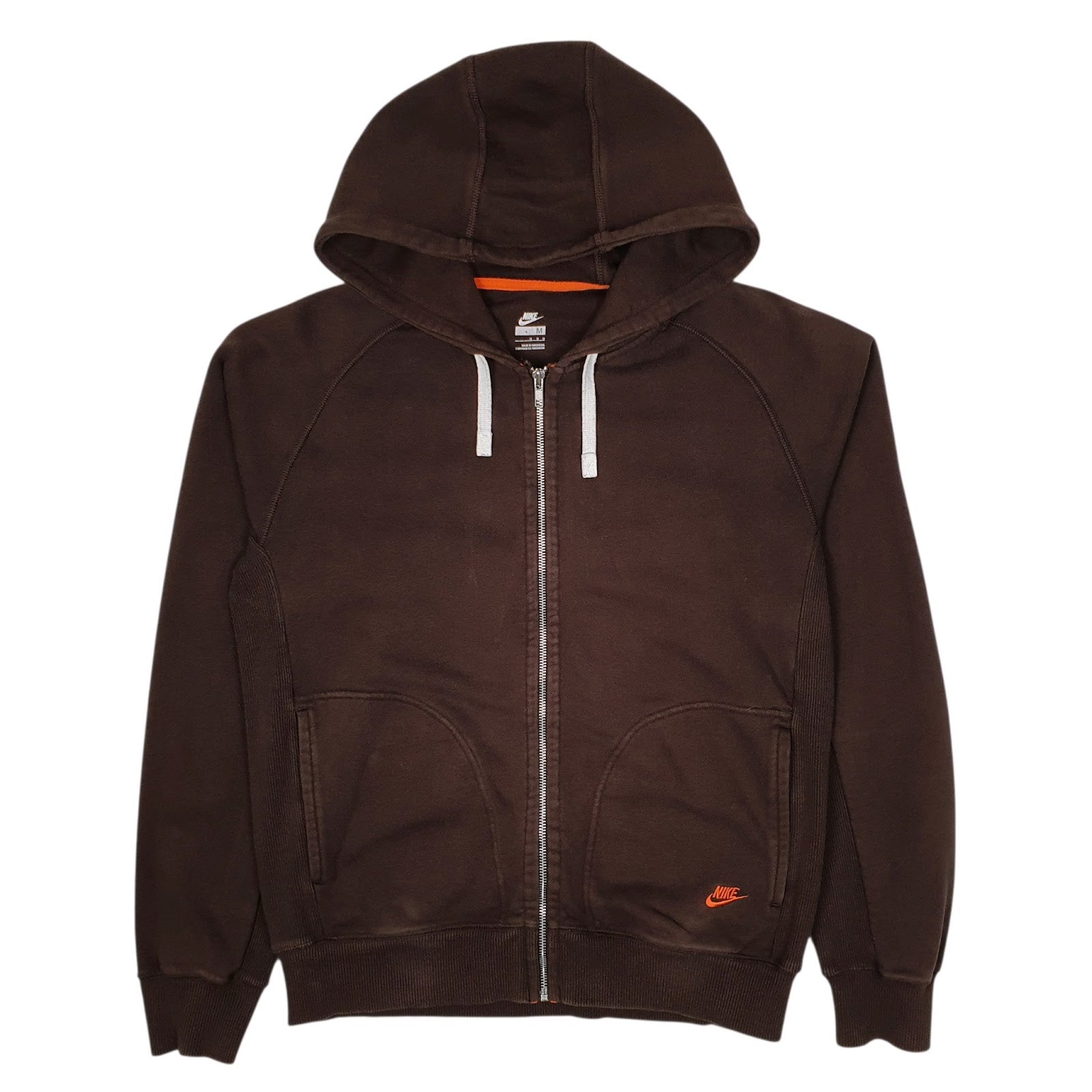 Mens Brown Nike Hoodie Full Zip Jumper