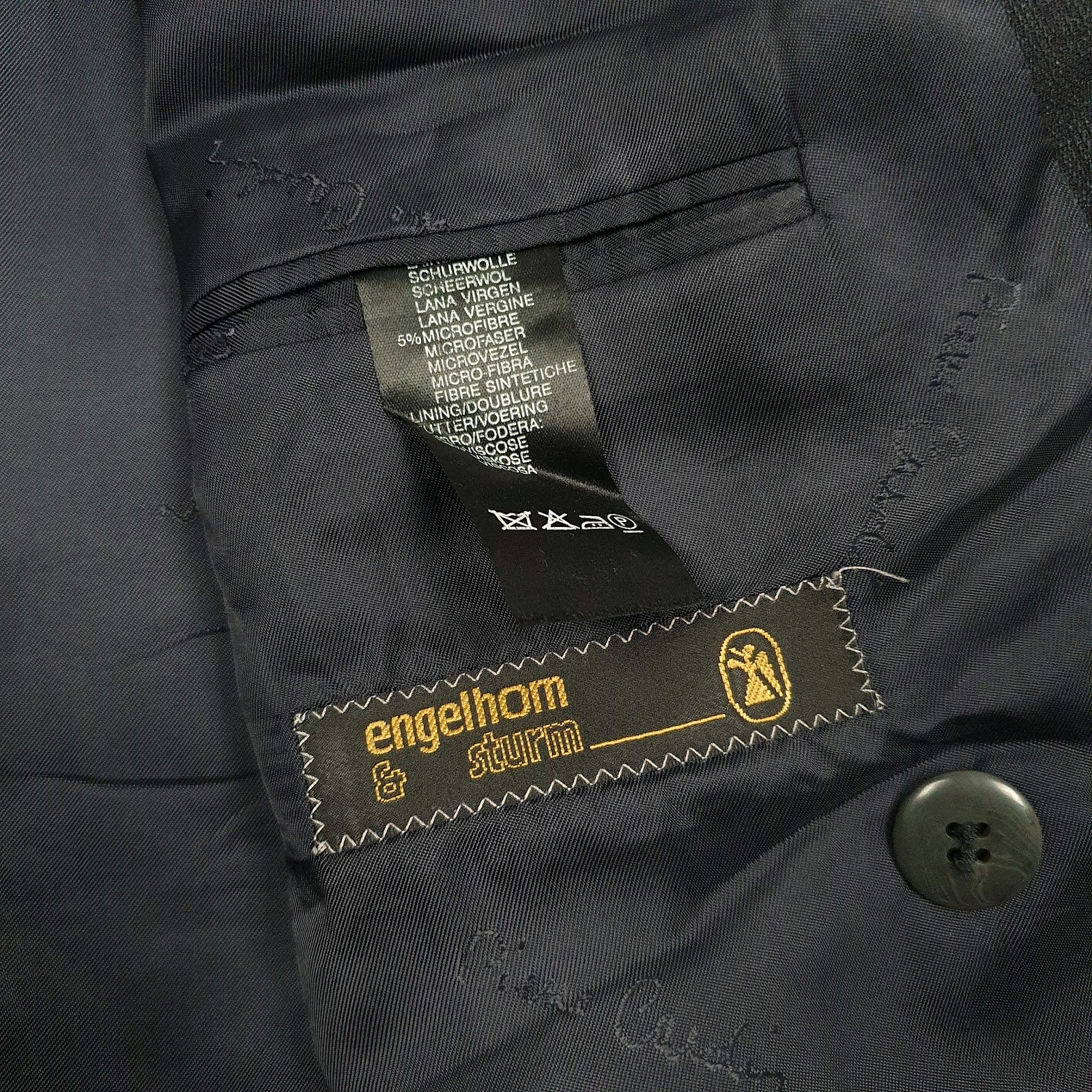 Mens Navy Pierre Cardin Double Breasted  Coat