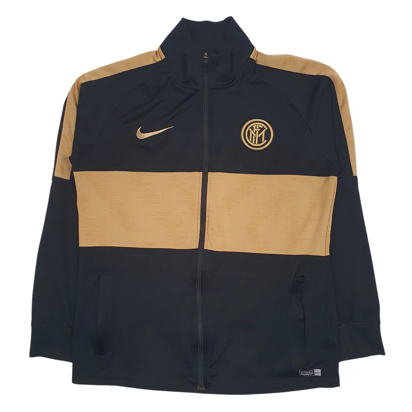 Mens Black Nike Dri-Fit Inter Milan Full Zip Jumper