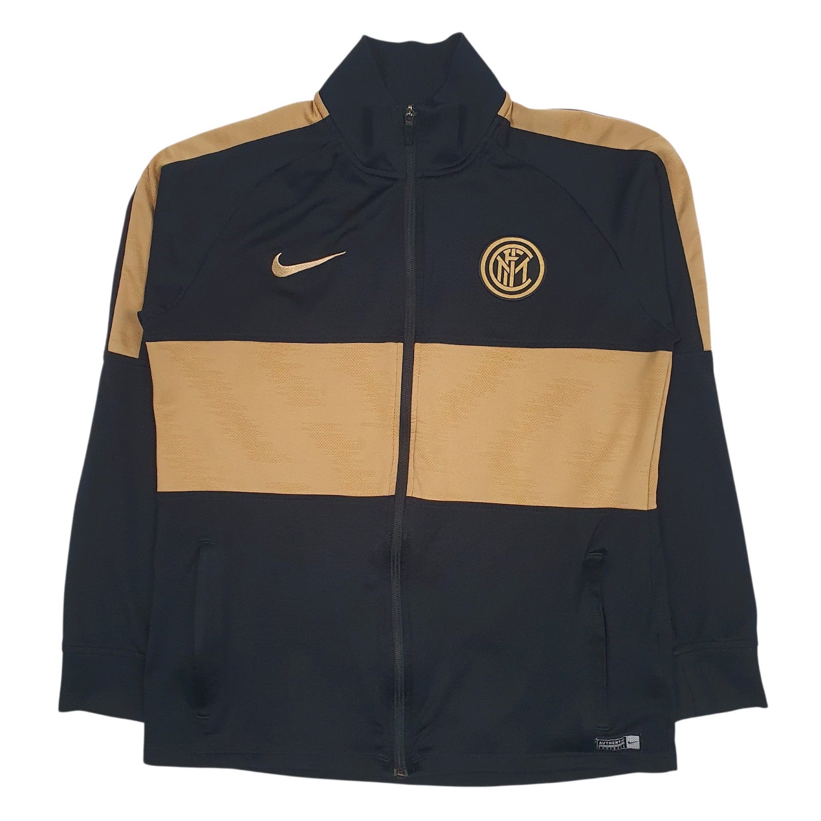 Mens Black Nike Dri-Fit Inter Milan Full Zip Jumper