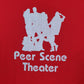 Mens Red Jerzees Vintage 90s Made In USA Peer Scene Theatre Cardigan T Shirt