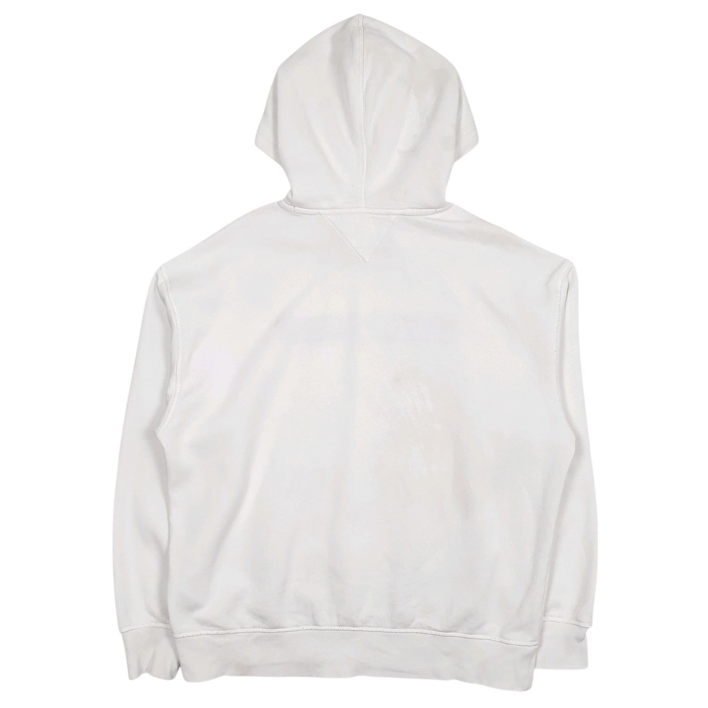 Mens White Tommy Hilfiger Spellout Hoodie Jumper
