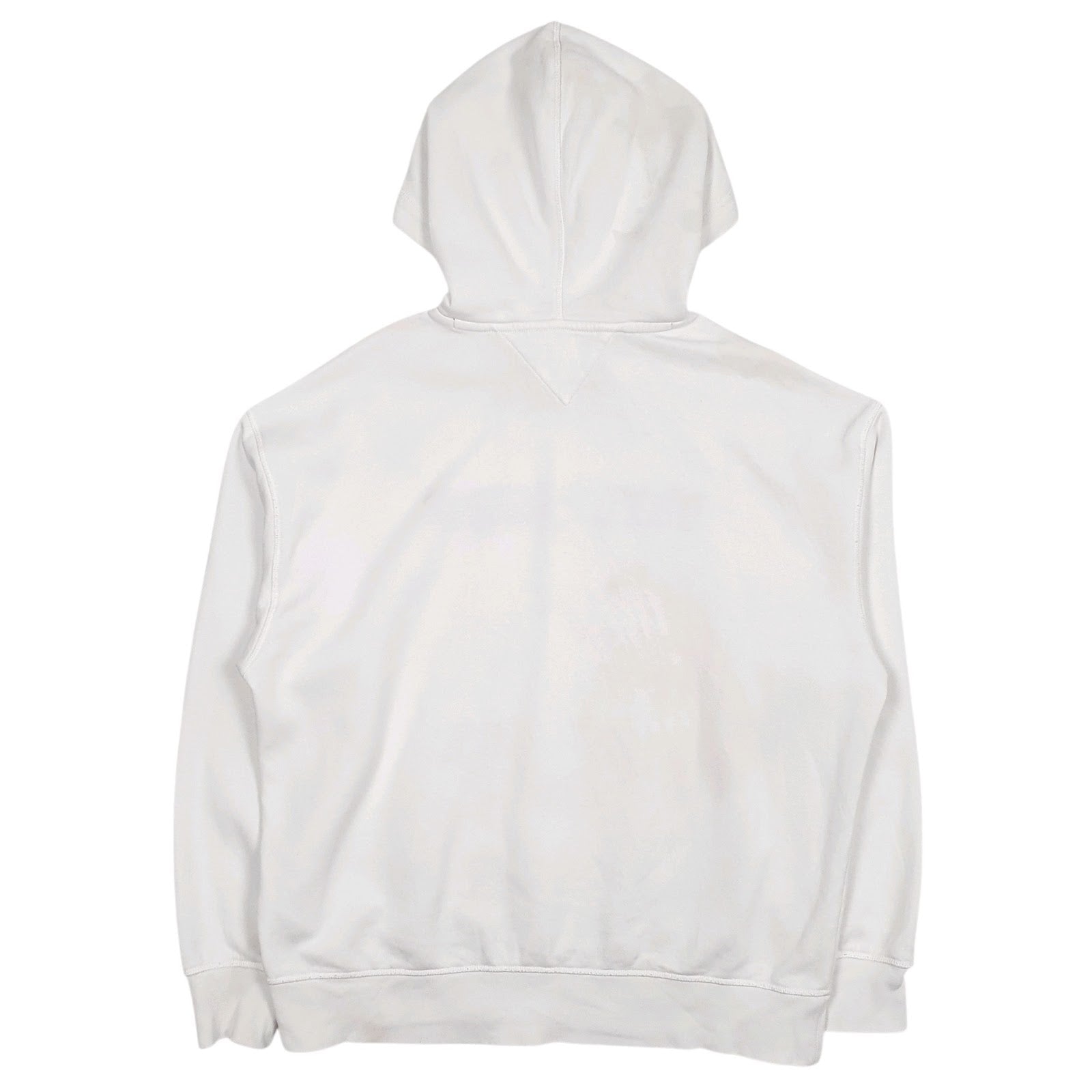 Mens White Tommy Hilfiger Spellout Hoodie Jumper