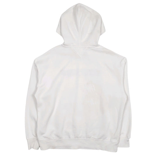 Mens White Tommy Hilfiger Spellout Hoodie Jumper