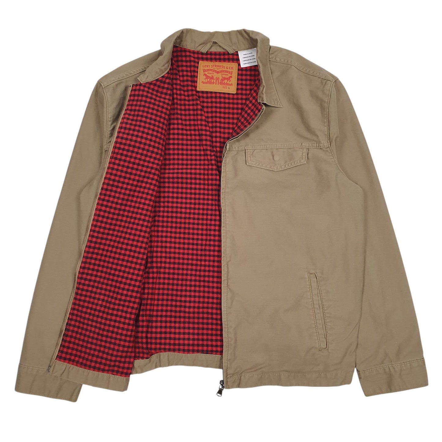 Mens Brown Levis Bomber  Coat