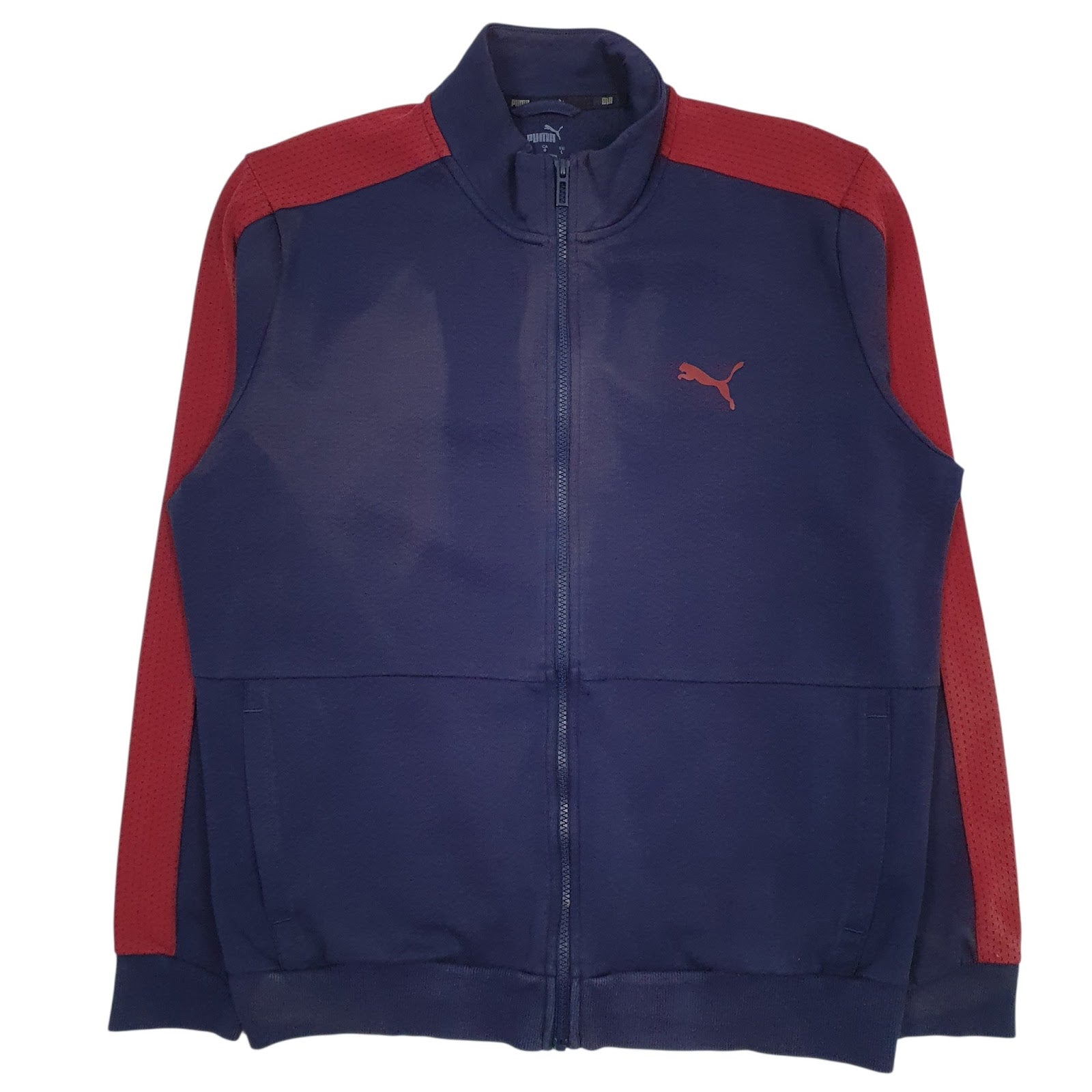 Mens Navy Puma  Full Zip Jumper