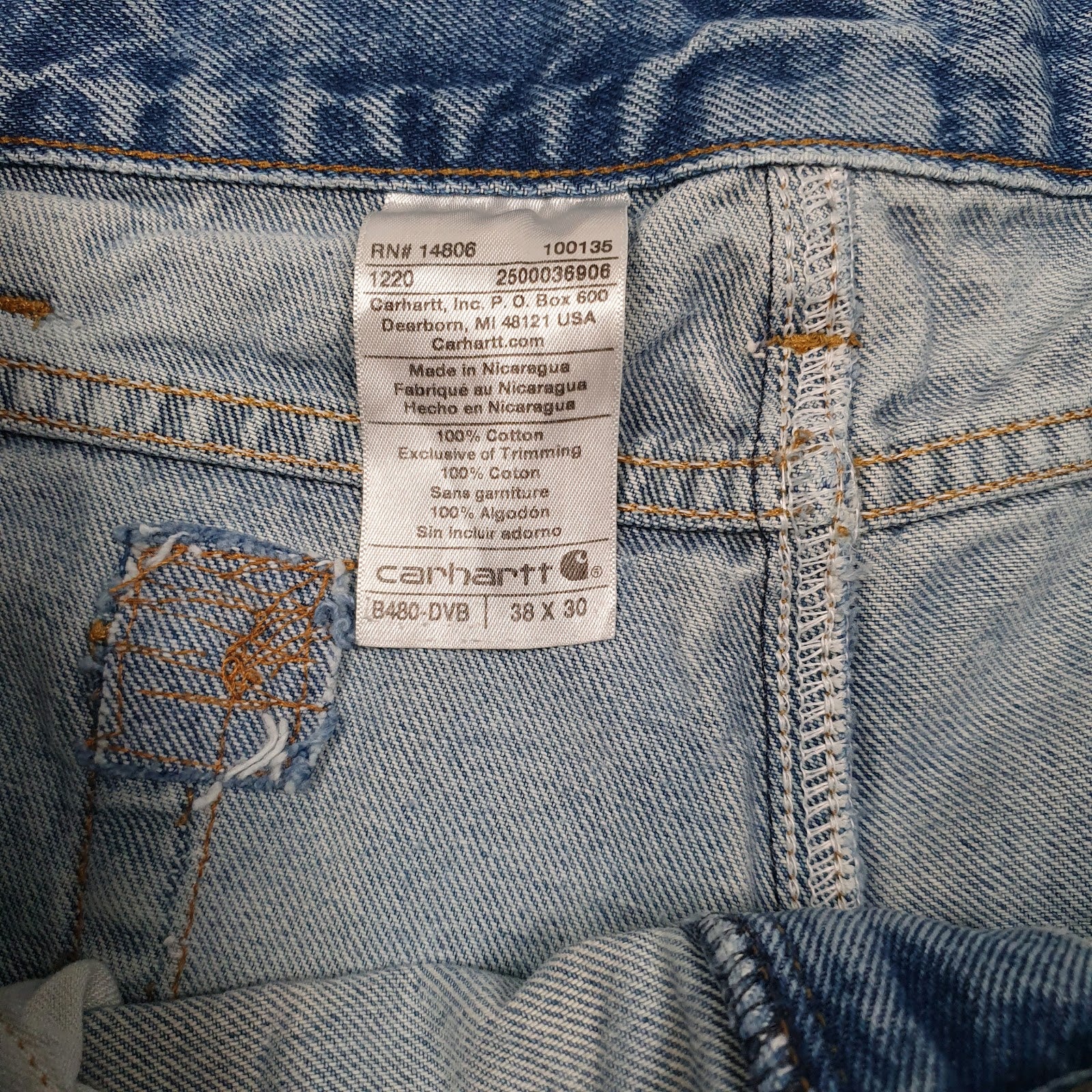 Mens Blue Carhartt   Jeans