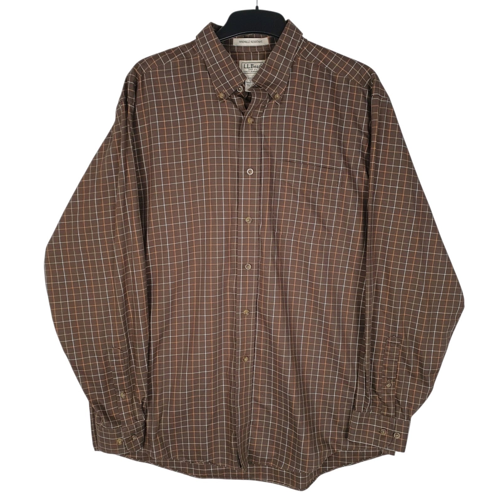 Mens Brown L.L.Bean  Long Sleeve Shirt