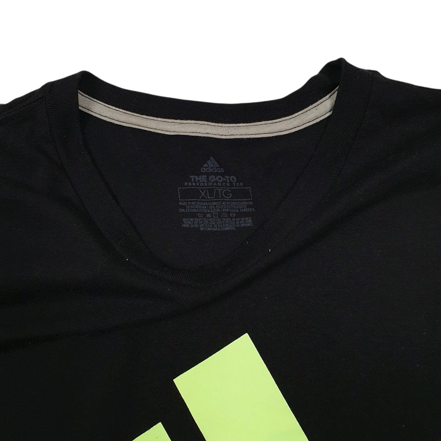 Mens Black Adidas   T Shirt