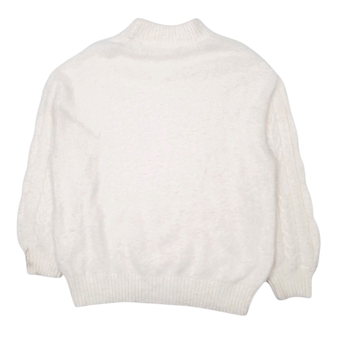 Womens Cream Glacier Fluffy Knit Crewneck Jumper
