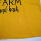 Mens Yellow Fruit Of The Loom Farm Love  T Shirt