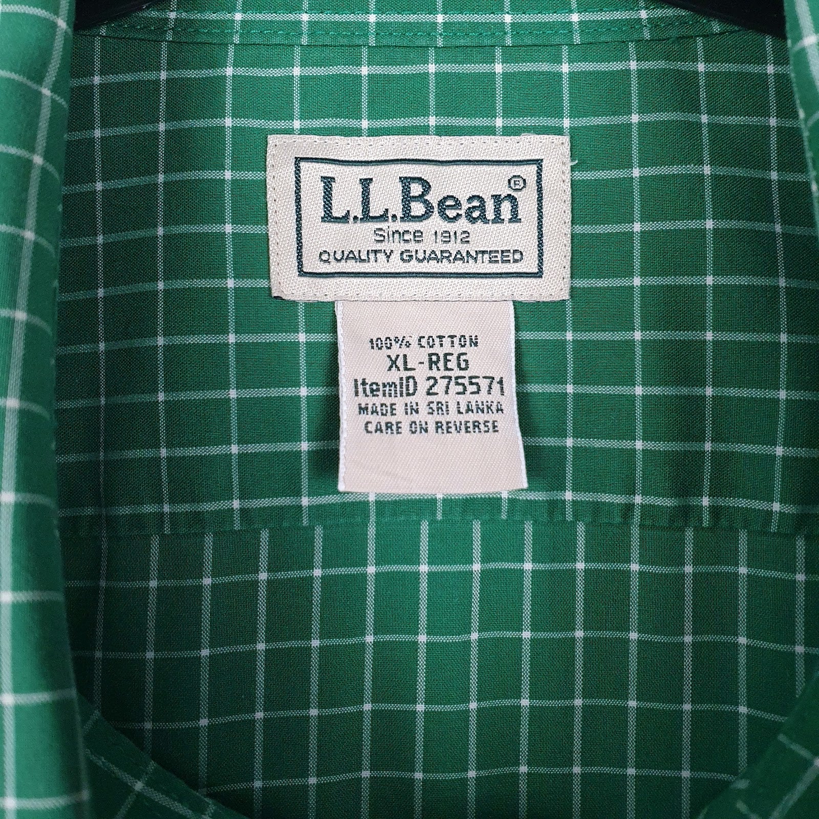Mens Green L.L.Bean   Shirt