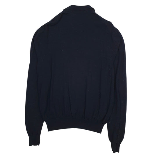 Mens Navy Polo Ralph Lauren Polo Shirt Collared Crewneck Jumper
