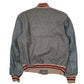 Mens Grey Stonebriar Waxlers Varsity Leather College Vintags 1980s  Coat