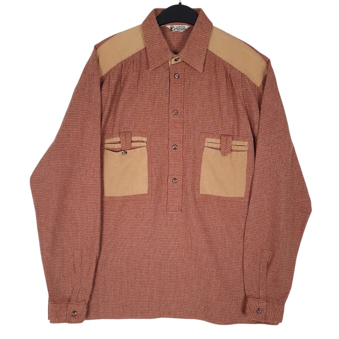 Mens Red Val Tronto Vintage Long Sleeve Shirt