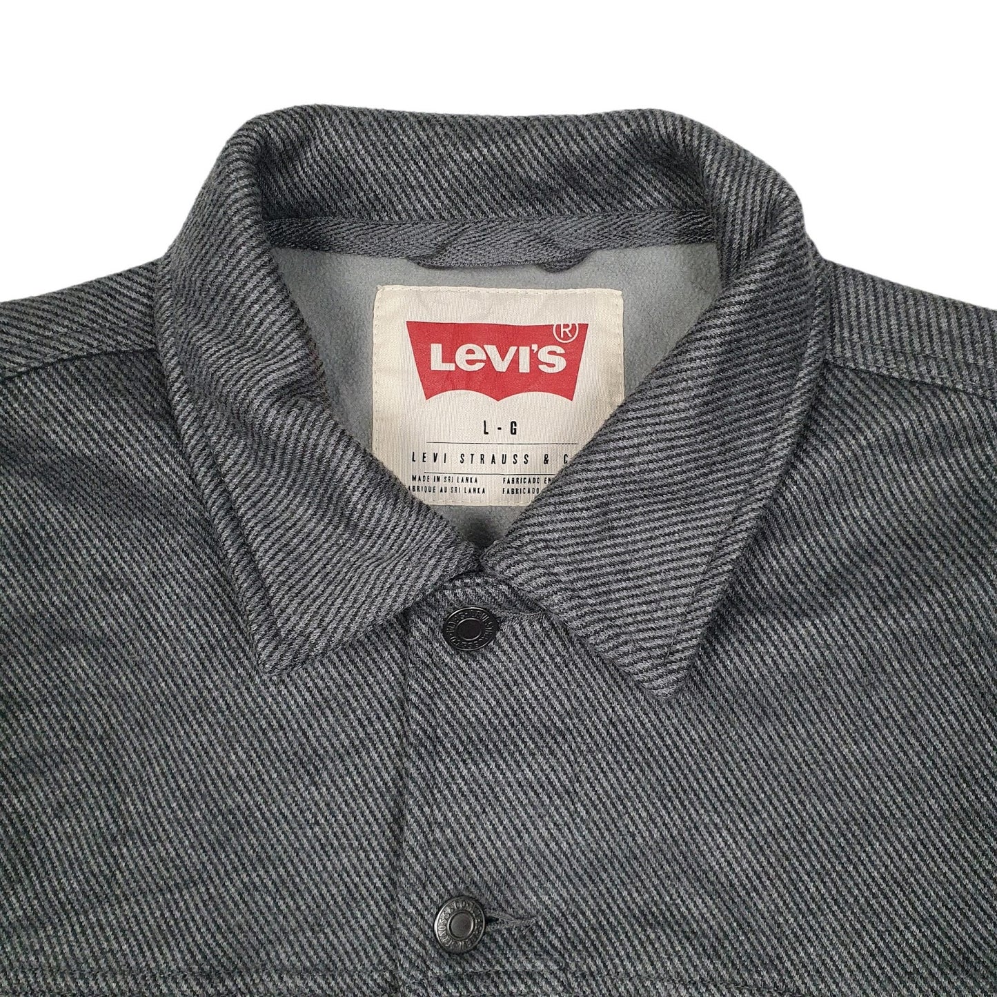 Mens Grey Levis Type 3 Trucker  Coat