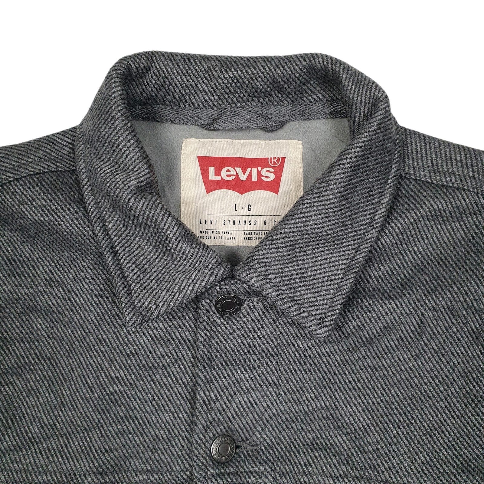 Mens Grey Levis Type 3 Trucker  Coat