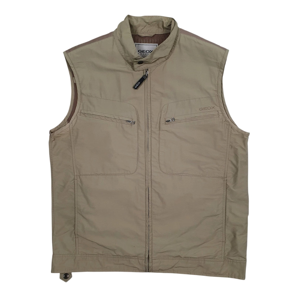 Mens Beige Geox Respira   Coat