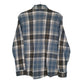 Mens Blue Eddie Bauer Heavyweight Canvas Plaid  Shirt