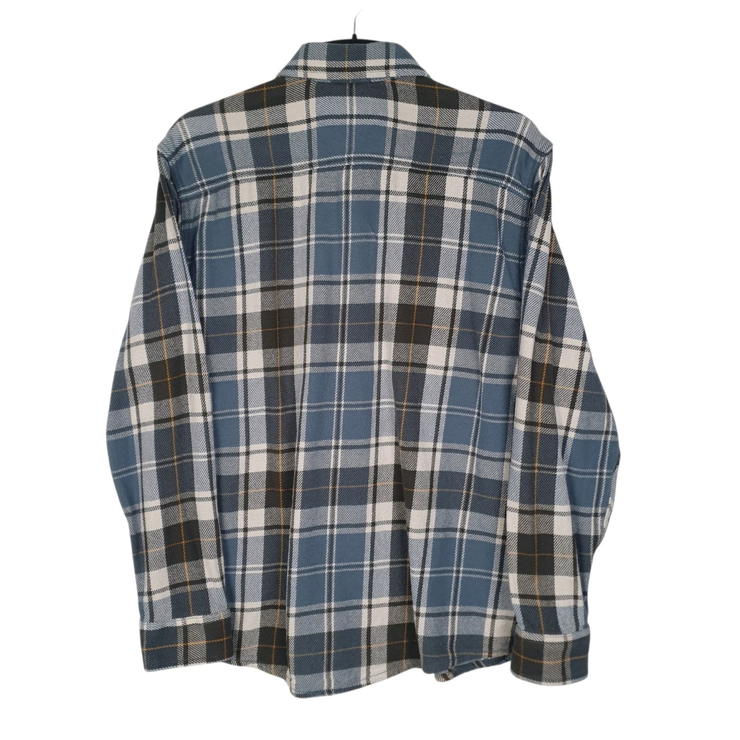 Mens Blue Eddie Bauer Heavyweight Canvas Plaid  Shirt