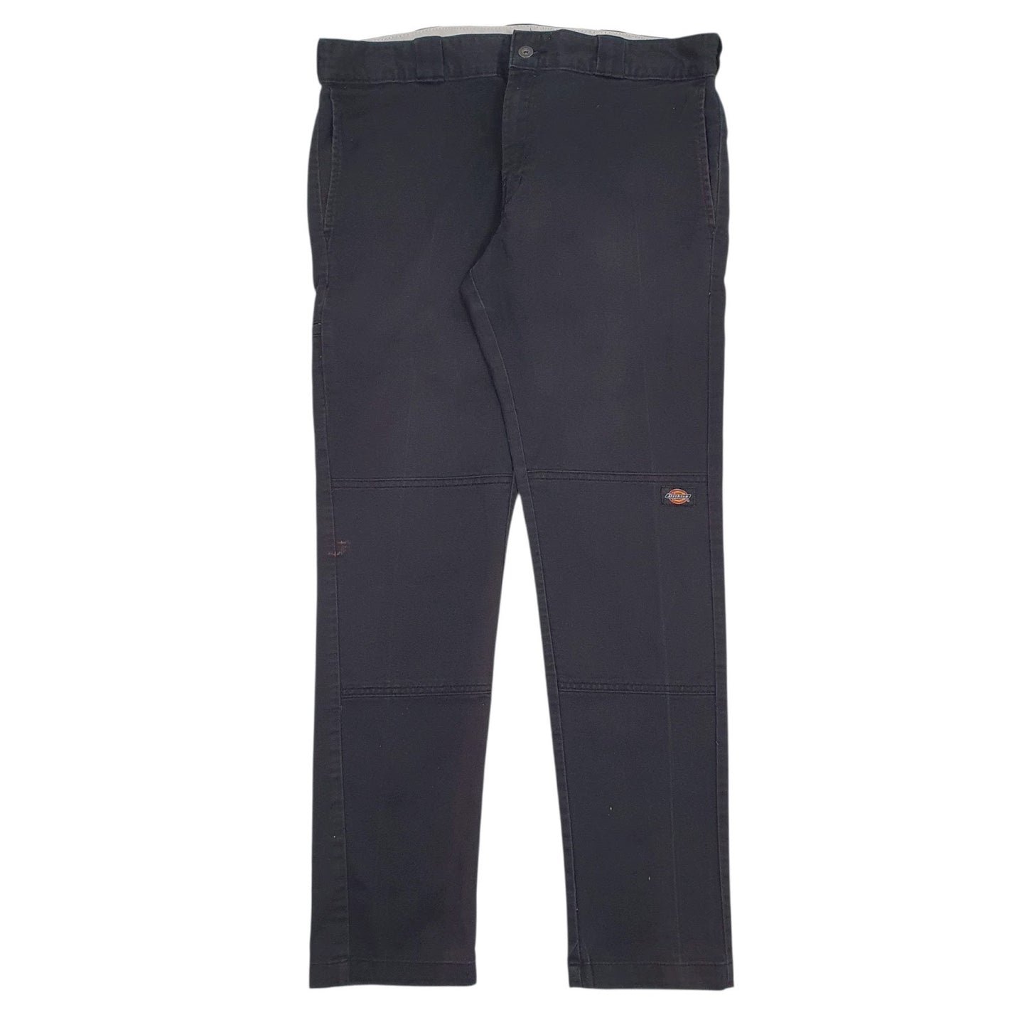 Mens Black Dickies Workwear Double Knees Chino Trousers