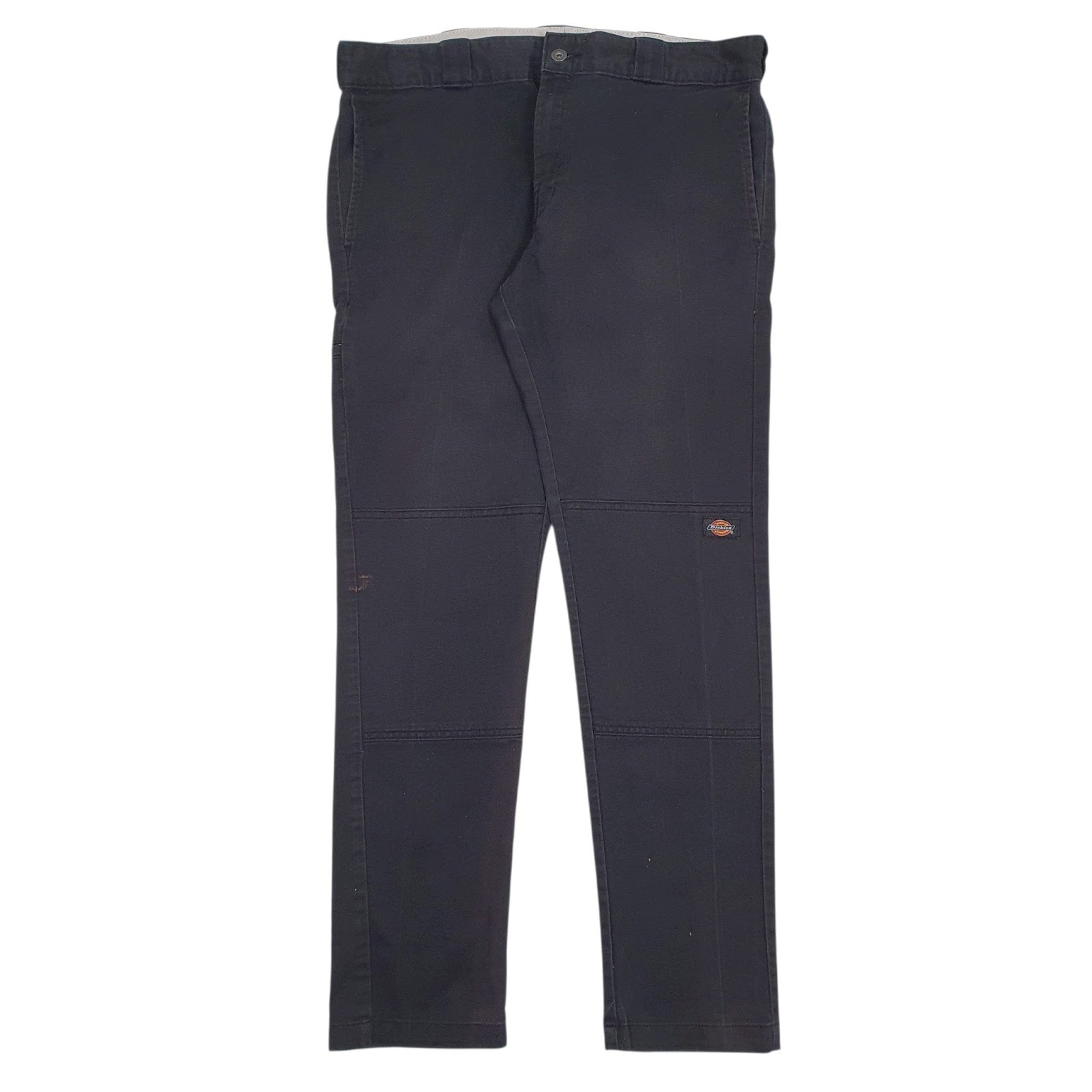 Mens Black Dickies Workwear Double Knees Chino Trousers