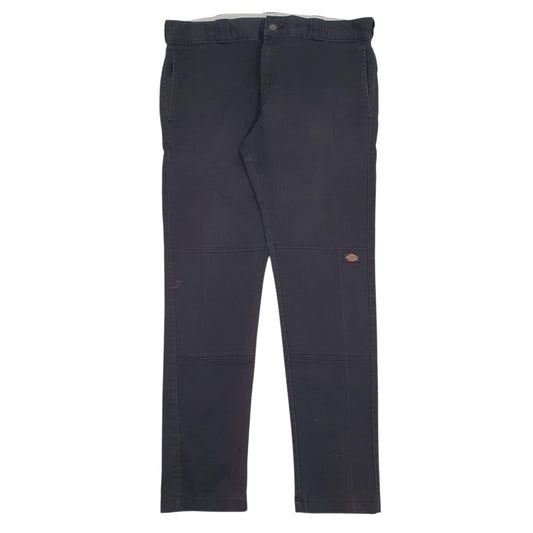 Mens Black Dickies Workwear Double Knees Chino Trousers
