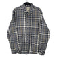 Mens Grey L.L.Bean Flannel Long Sleeve Shirt