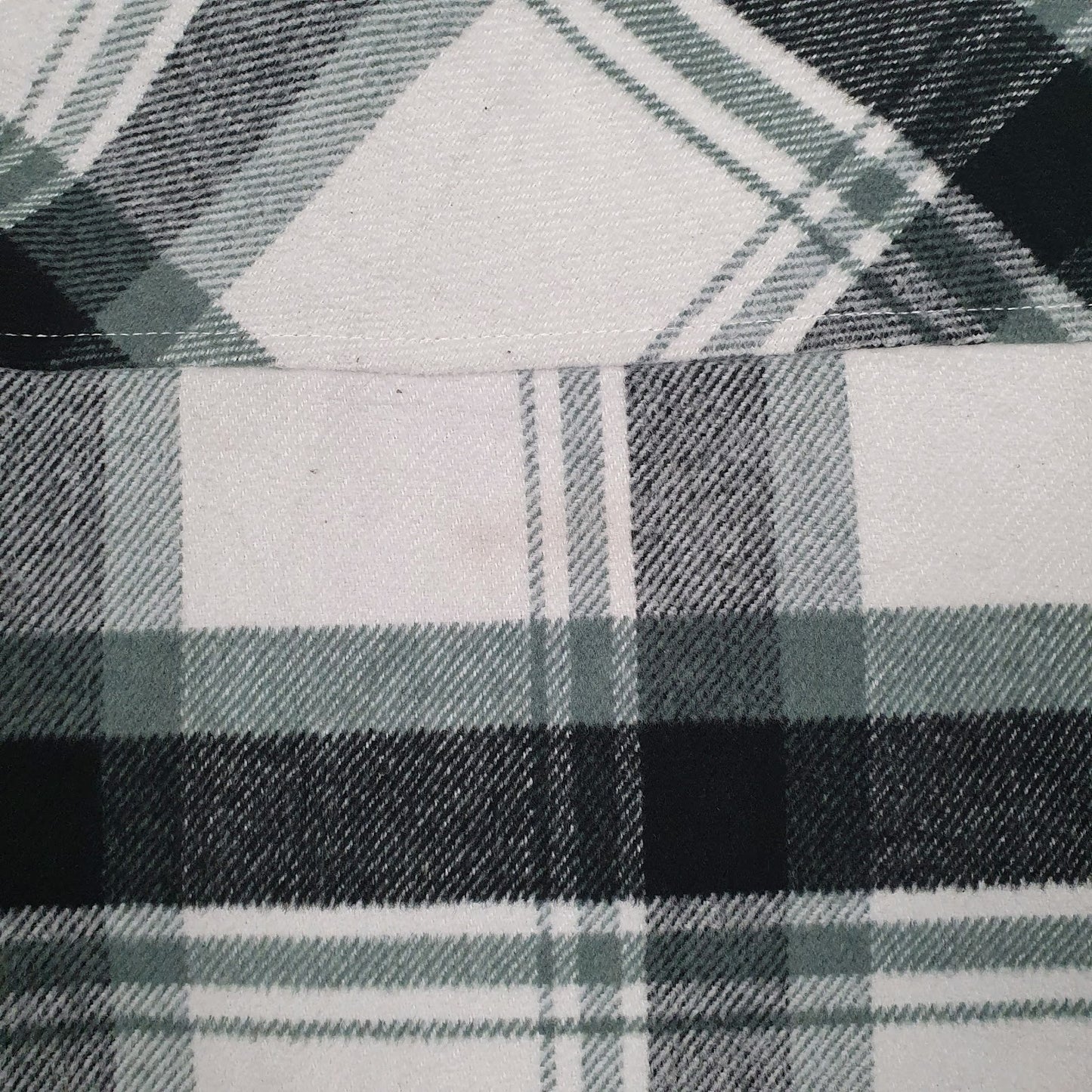 Mens Grey Levis Heavy Plaid Quilt Lined Windbreaker Hoodie Coat