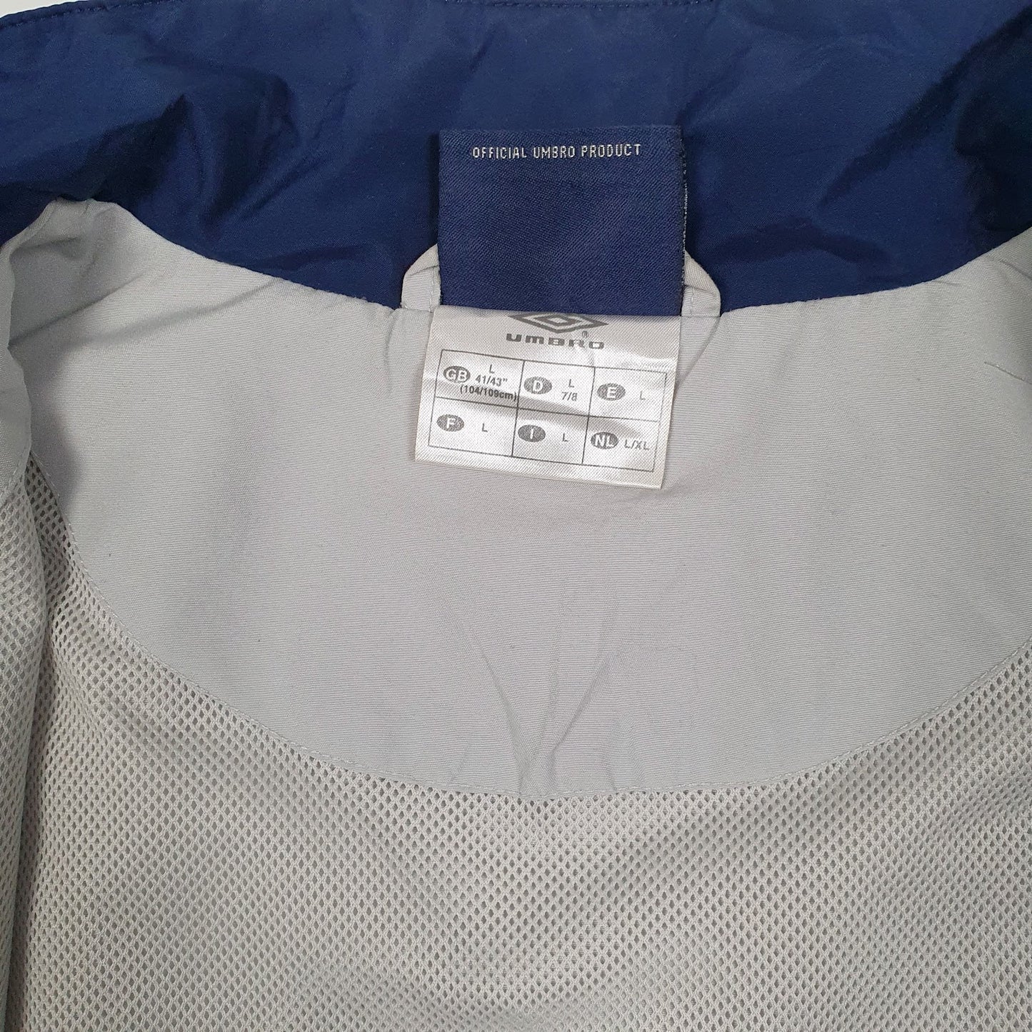 Mens Blue Umbro Vintage 2000s Hoodie Coat