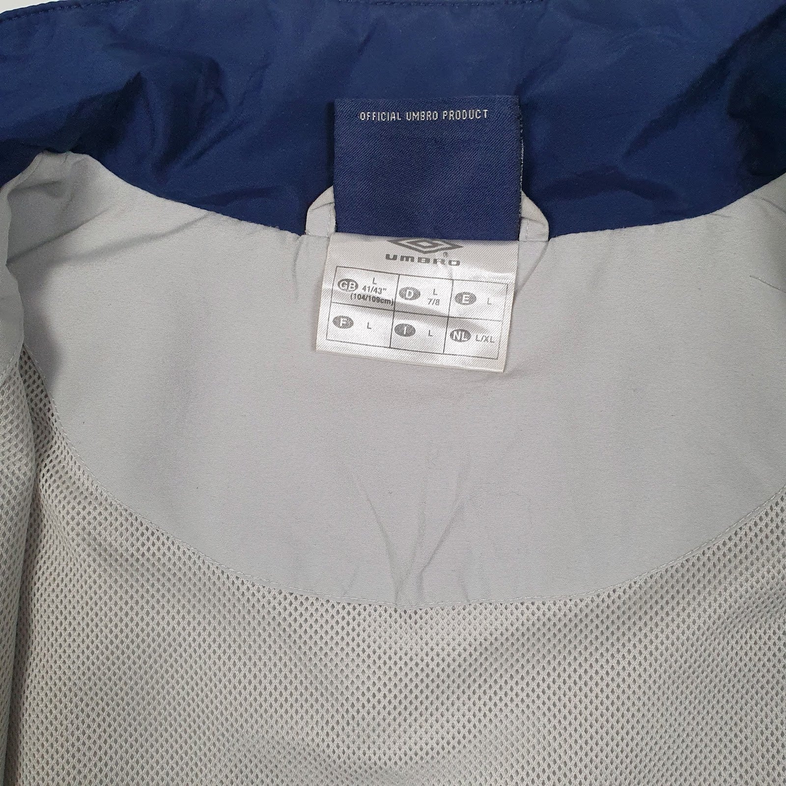 Mens Blue Umbro Vintage 2000s Hoodie Coat