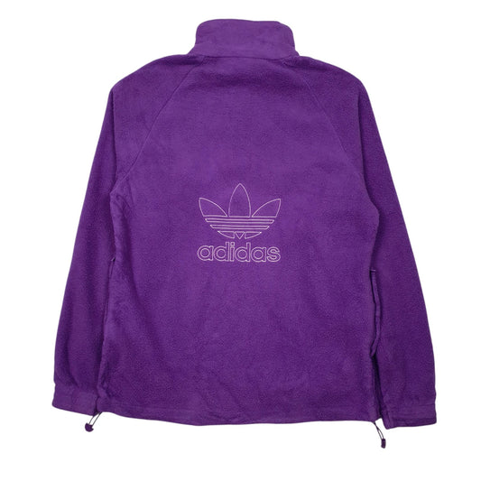 Mens Purple Adidas  Quarter Zip Jumper
