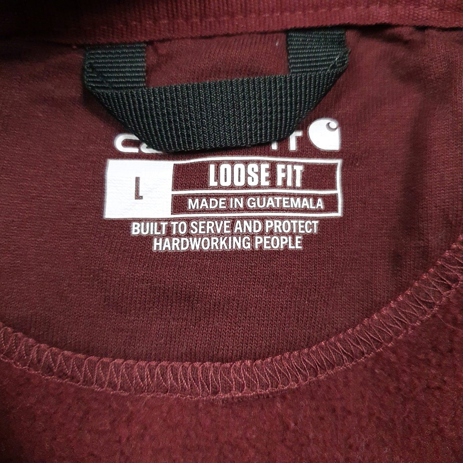 Mens Burgundy Carhartt  Hoodie Jumper