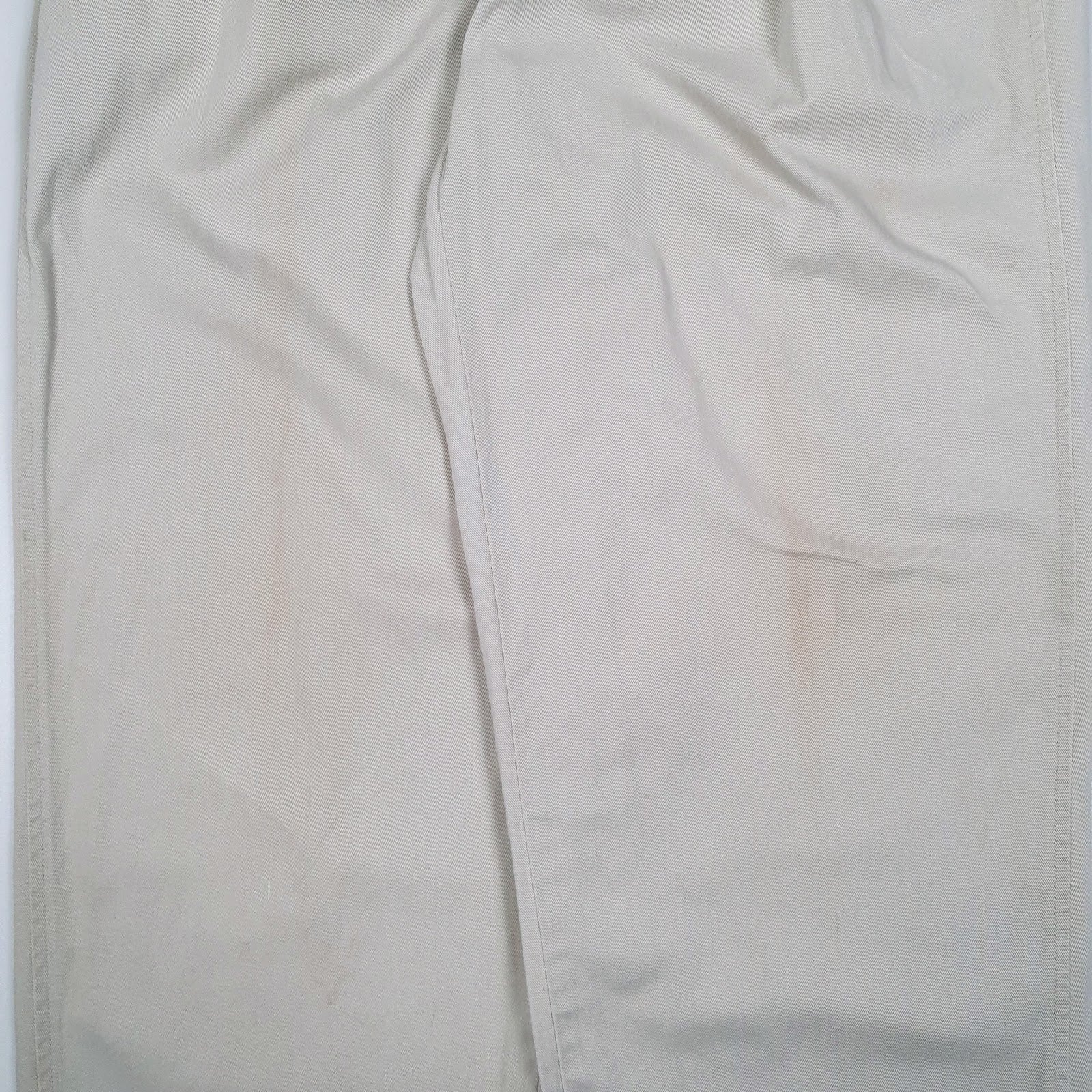 Mens Cream Polo Ralph Lauren Vintage 1980s Made In USA  Trousers