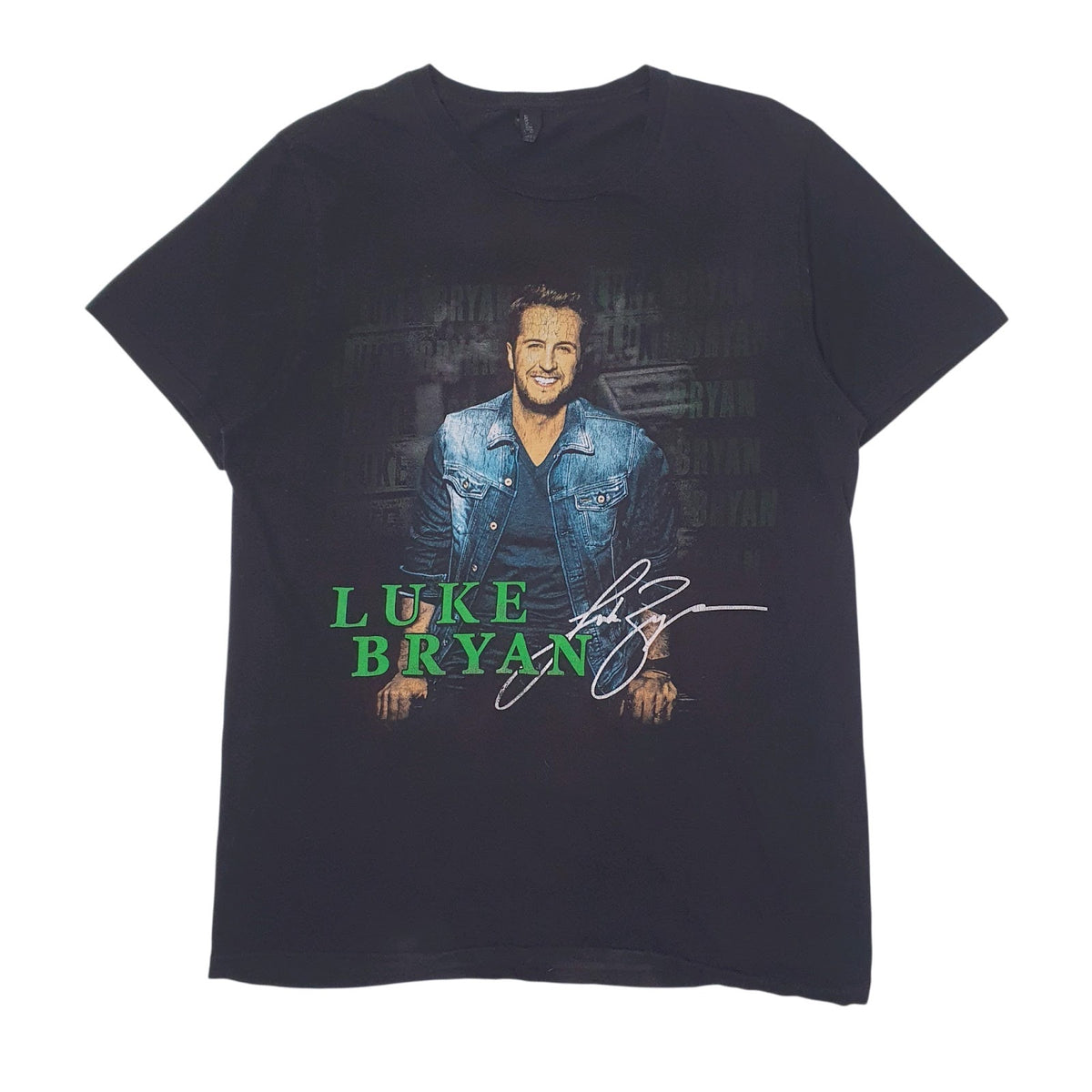Mens Black The Concert Tee Luke Bryant Short Sleeve T Shirt