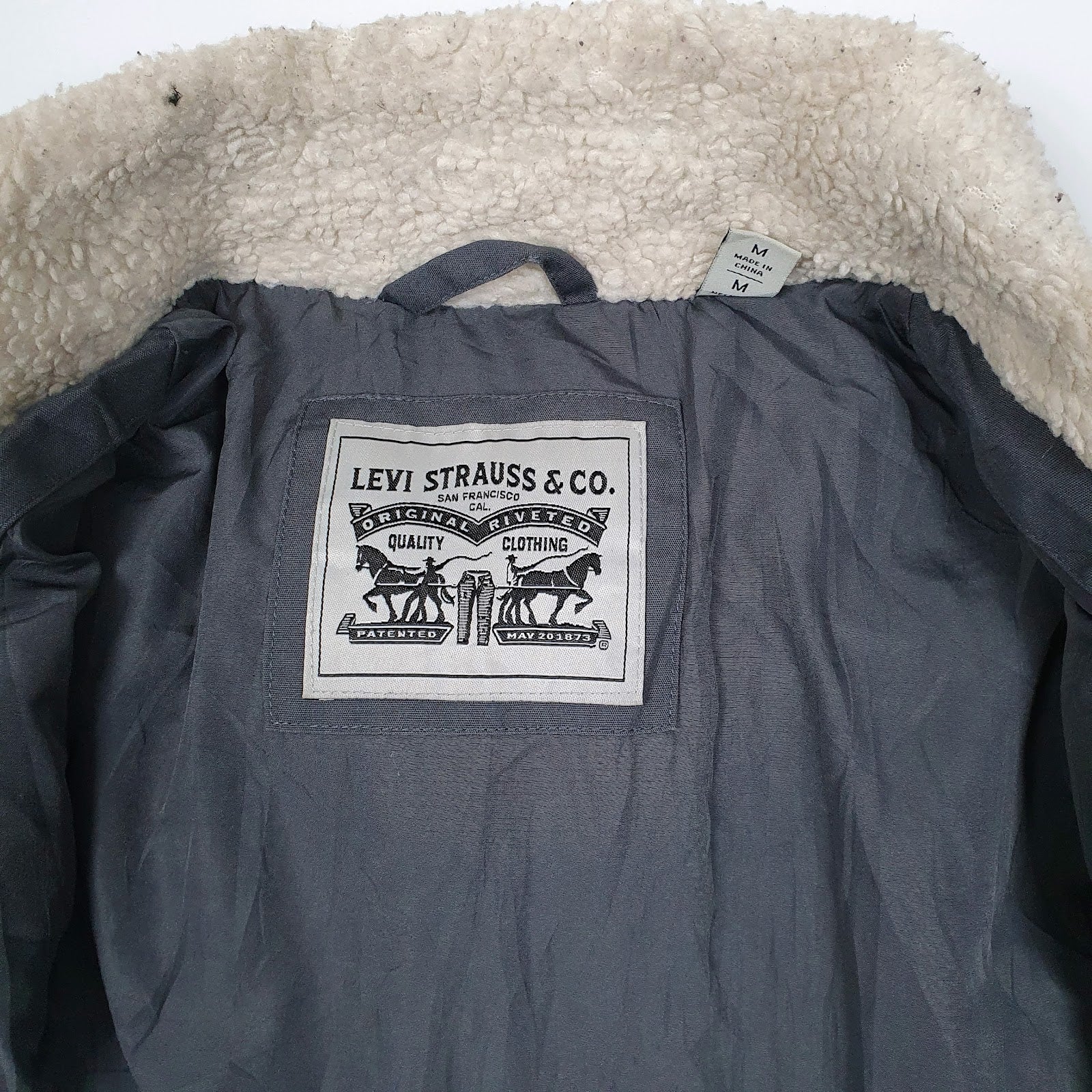 Mens Grey Levis   Coat