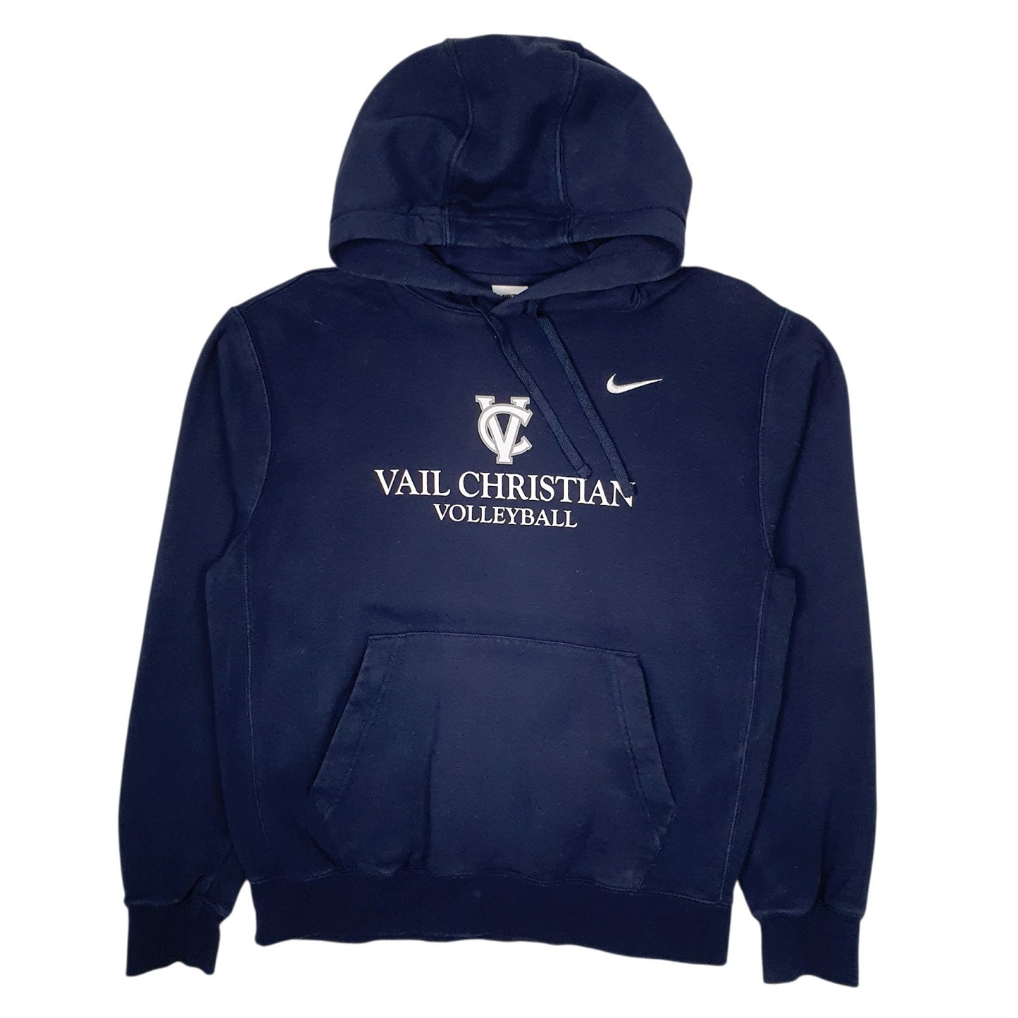 Mens Navy Nike Vail Christian Volleyball Hoodie Jumper