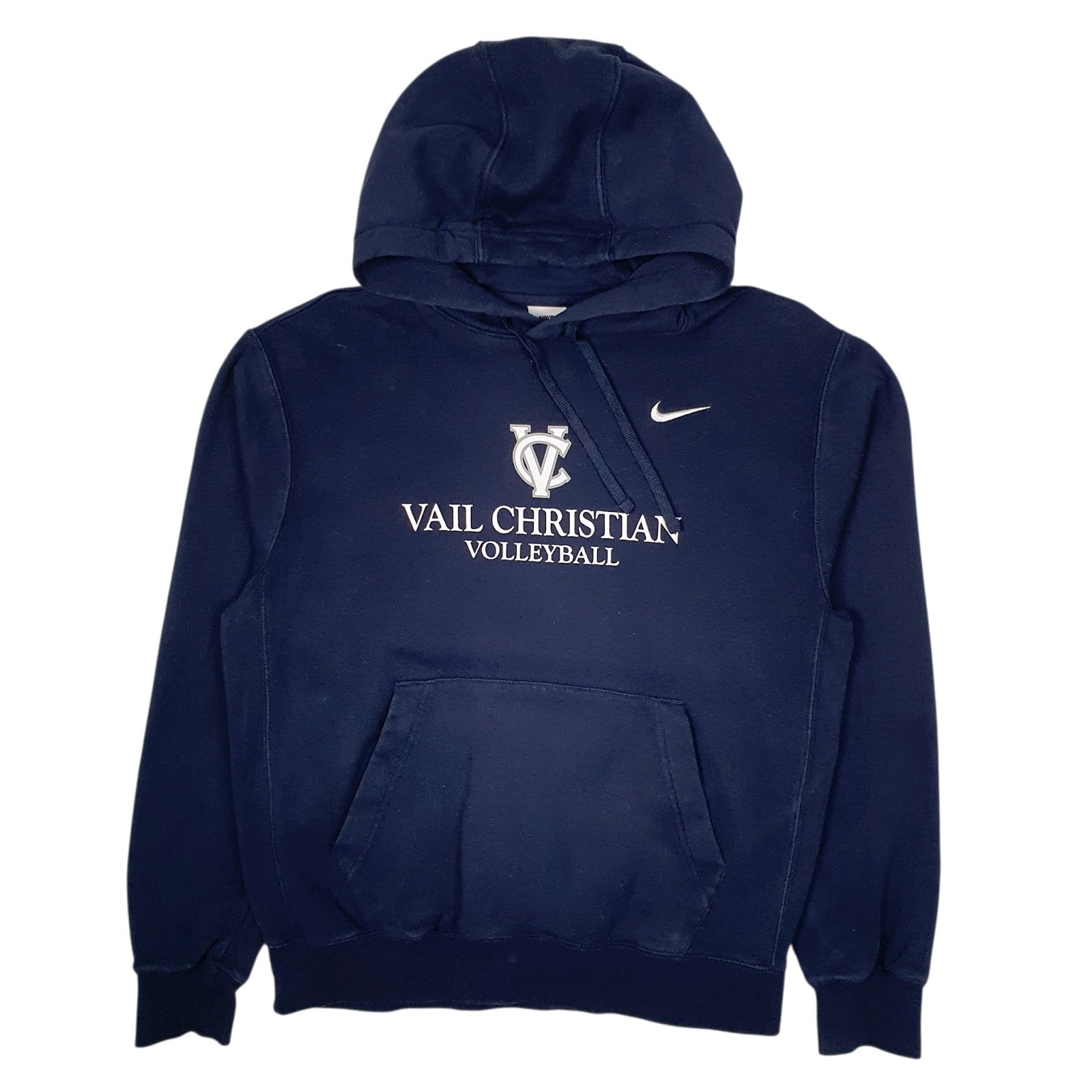 Mens Navy Nike Vail Christian Volleyball Hoodie Jumper