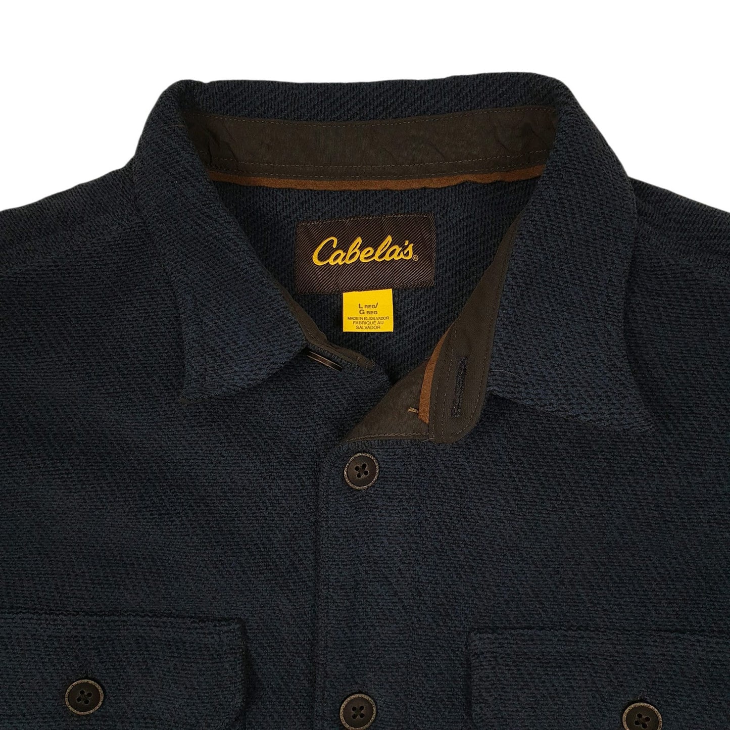 Mens Navy Cabelas  Crewneck Coat