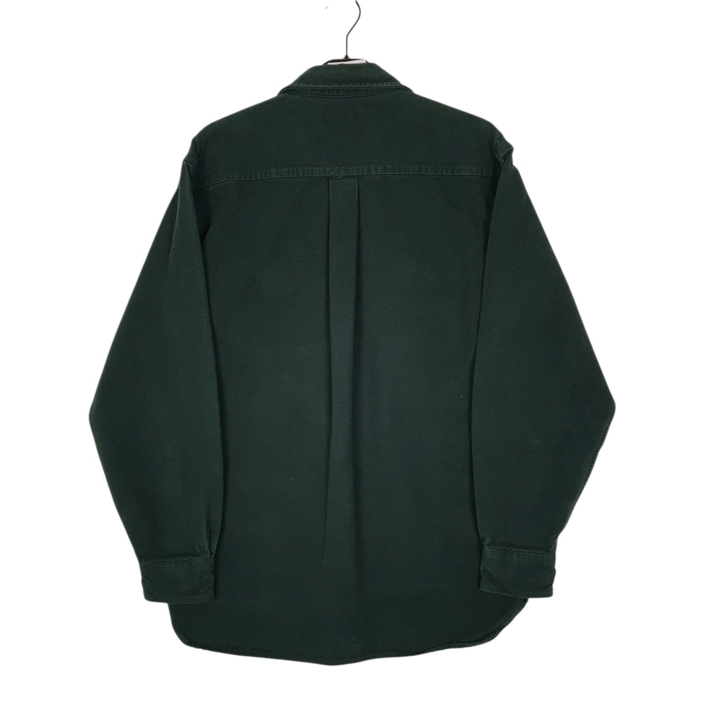 Mens Green L.L.Bean Chamois Flannel  Shirt