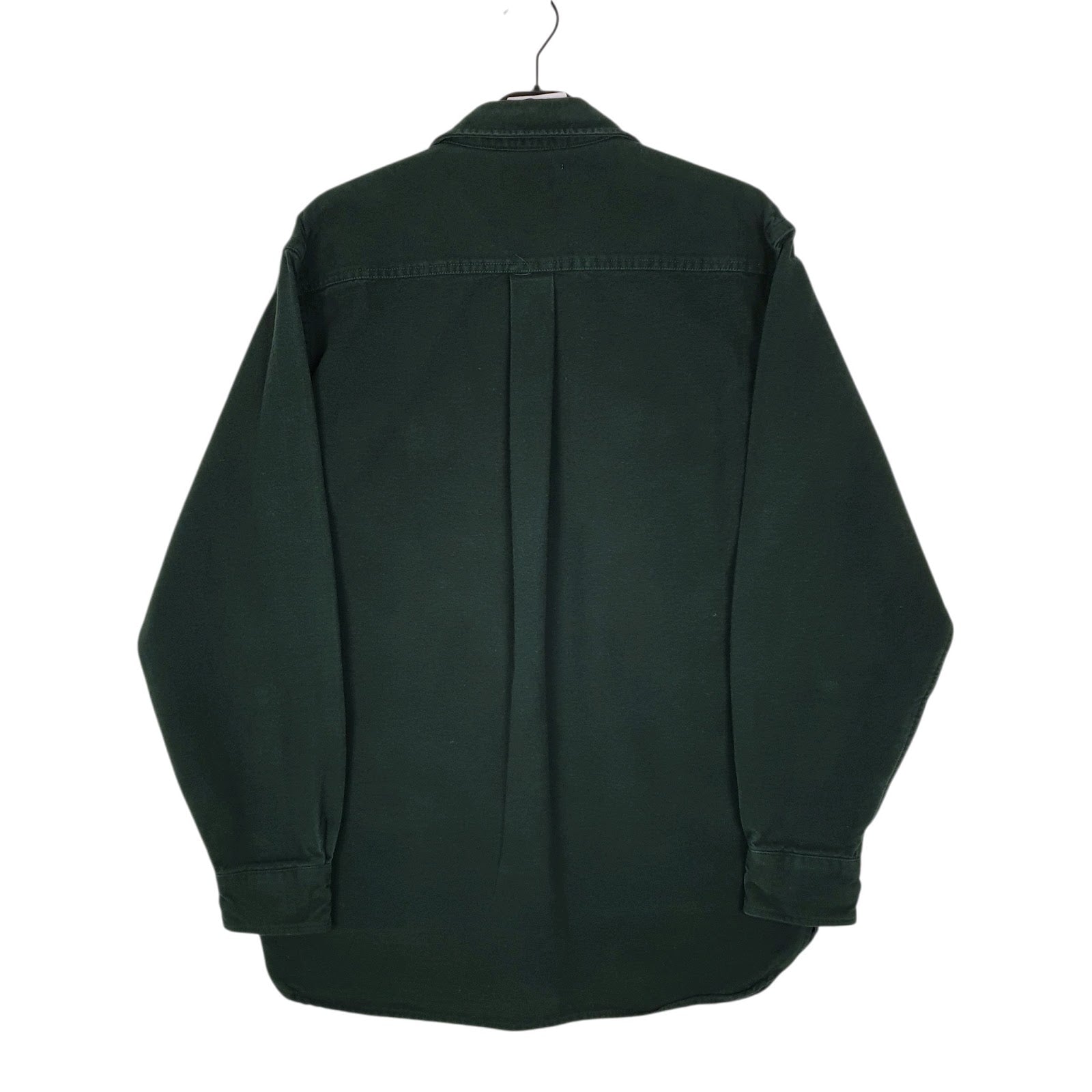 Mens Green L.L.Bean Chamois Flannel  Shirt