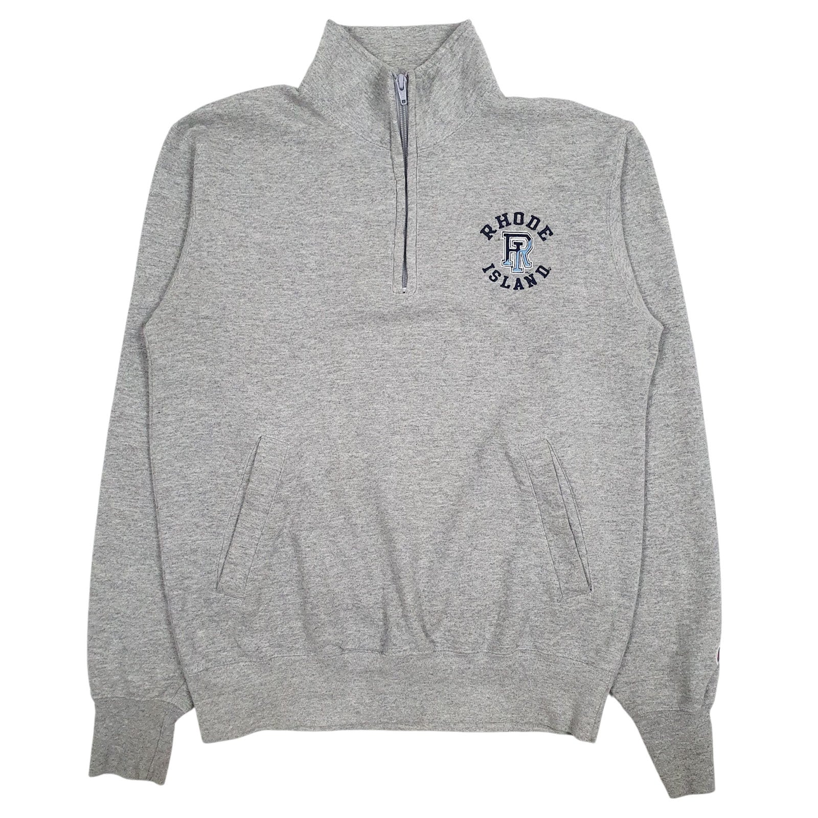 Mens Grey Champion Rhodes Island Quarter Zip Jumper